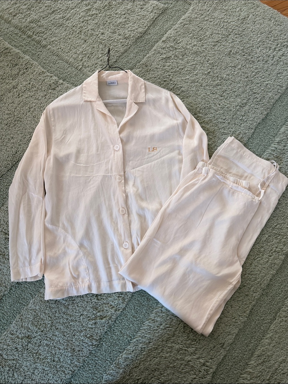 La Perla Cream 100% Silk Pajama Set